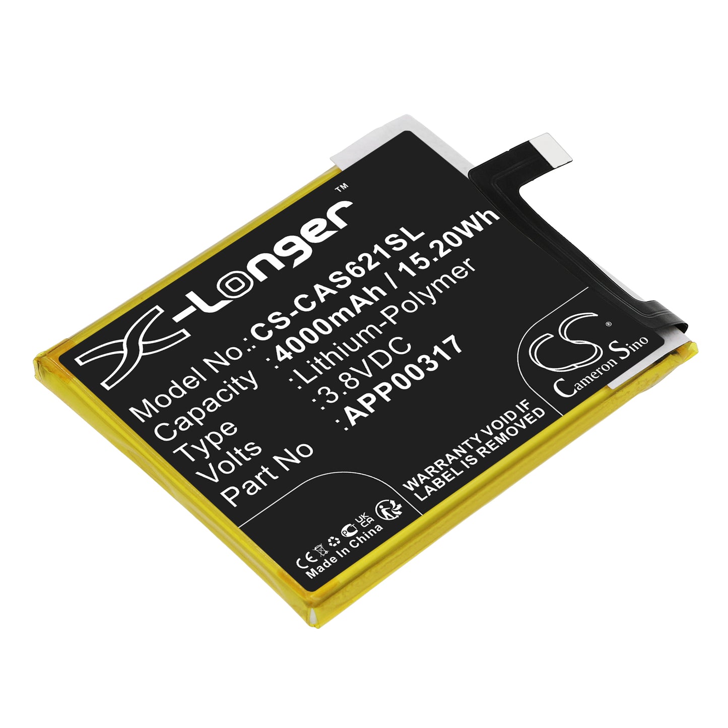 CS-CAS621SL Replacement Battery – Compatible with S62 Pro