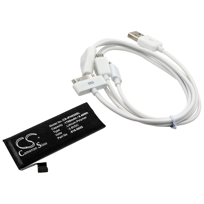 CS-CB018 Replacement Battery – Compatible with A1234, A1456, A1457, A1507, A1516, A1518, A1526, A1528, A1529, A1530, A1532, A1533, Apple iPhone 5s, iPhone 5C, iPhone 5s, iPhone Light 32GB, ME341LL/A, ME342LL/A, ME344LL/A, ME345LL/A, ME347LL/A, ME348LL/A, ME349LL/A, ME432LP/A, ME553LL/A, ME554LL/A, ME555LL/A, ME556LL/A, ME557LL/A, MF154LL/A, MF156LL/A, MF157LL/A, MF158LL/A, MR155LL/A