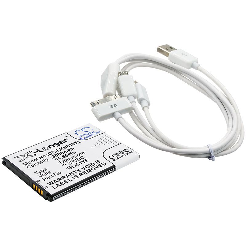 CS-CB046 Replacement Battery – Compatible with DS1402, G Stylo, G Stylo LTE, G Stylus HDTV Dual SIM, G4, G4 Dual SIM, G4 Dual-LTE, G4 Note, G4 Pro, G4 Stylus, H540, H540T, H631, H634, H810, H811, H815T, H8185K, H818N, H818P, H818T, H819, LGLS770ABB, LS770, LS991, MS63, P1s, VS986