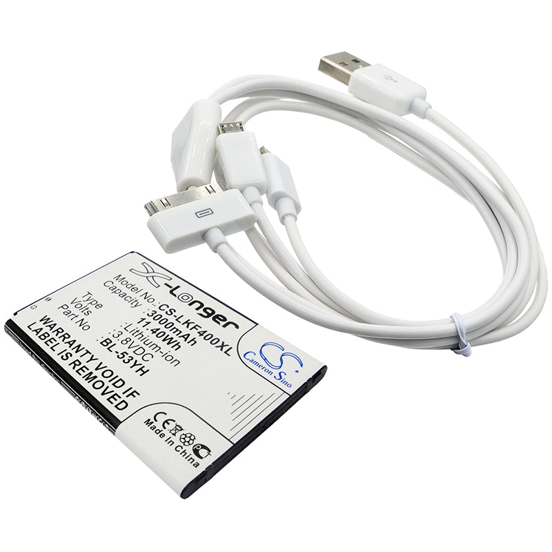 CS-CB048 Replacement Battery – Compatible with AKA, D690, D690N, D693, D693N, D830, D850, D850 LTE, D851, D855, D855 LTE, D855AR, D855K, D855P, F400, F490L, G3, G3 Screen, Liger, LS990, LS990 LTE, VS985