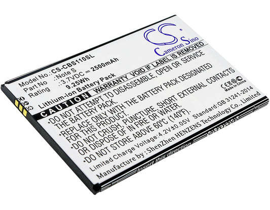 3.7V 2500mAh/9.25Wh Li-ion Mobile/SmartPhone Battery for Cubot