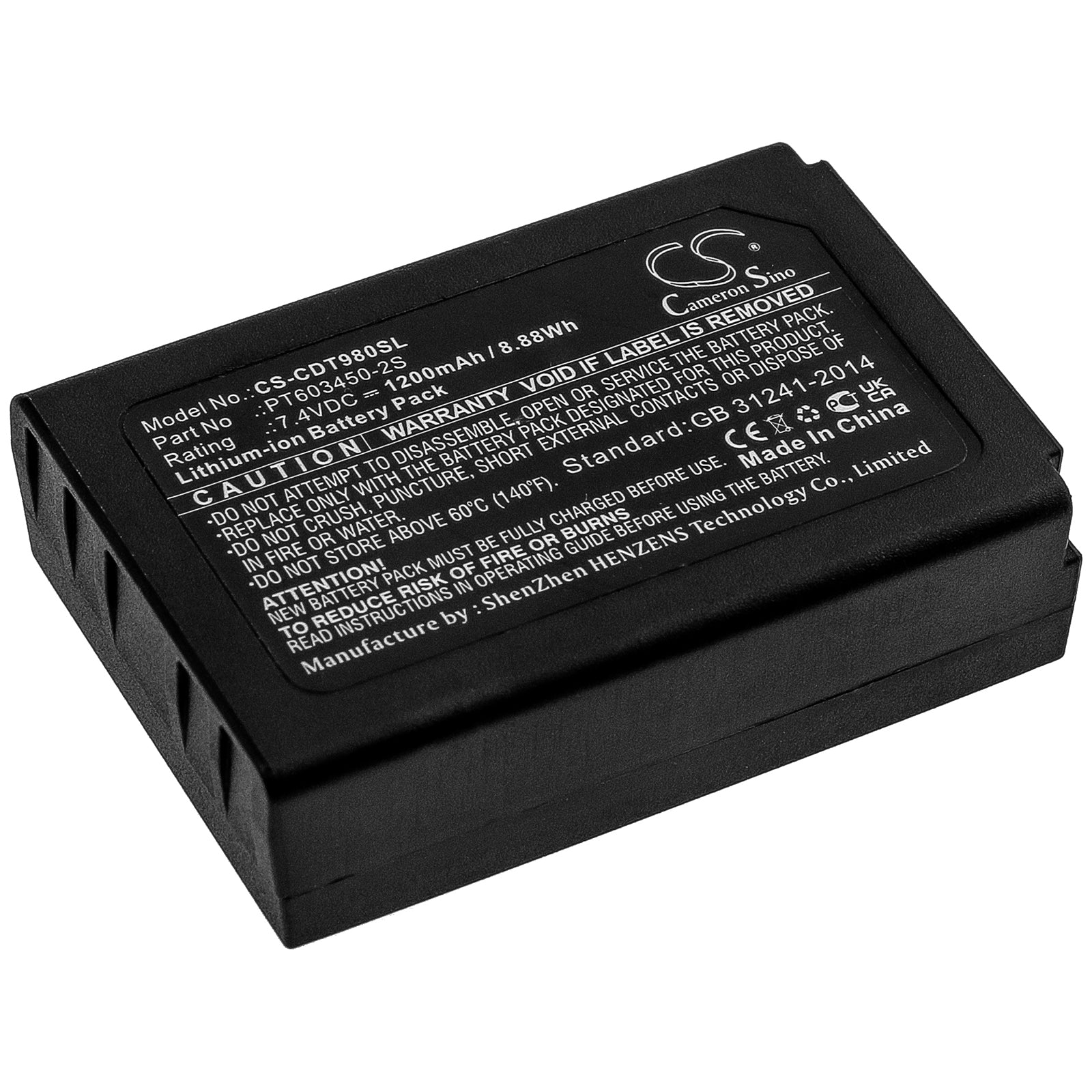 CS-CDT980SL Replacement Battery – Compatible with Video Particle Counter VPC300