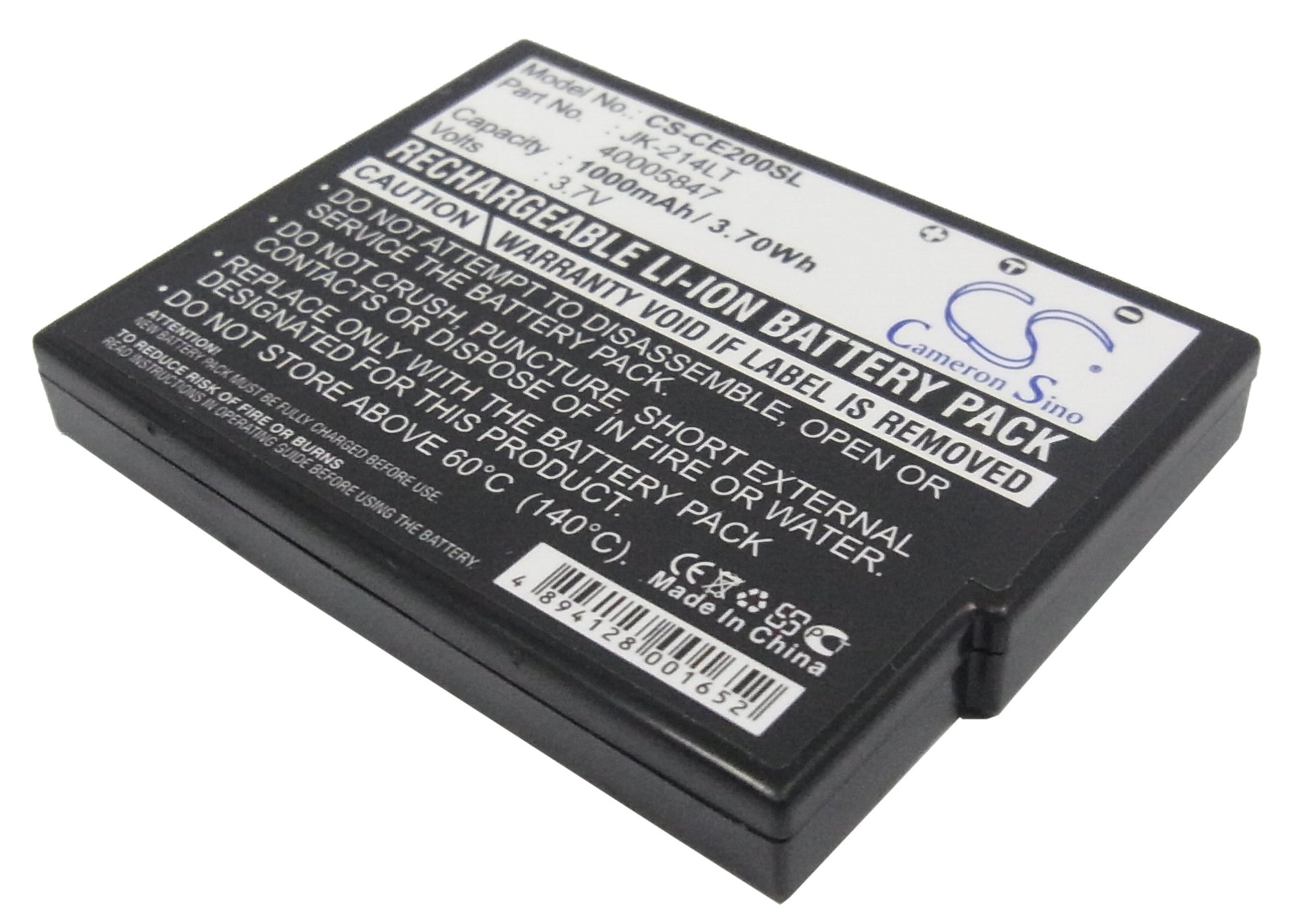 3.7V 1000mAh Li-ion PDA/Pocket PC Battery for Casio