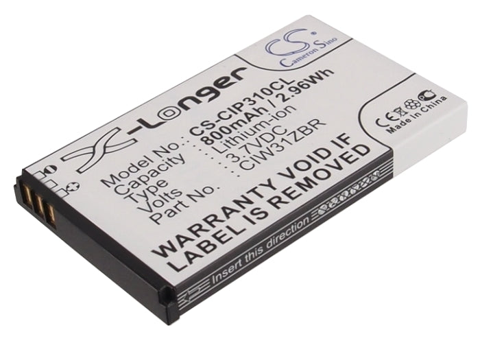 3.7 800mAh Li-Ion REPLACEMENT BATTERY FOR CISCO CIW31ZBR