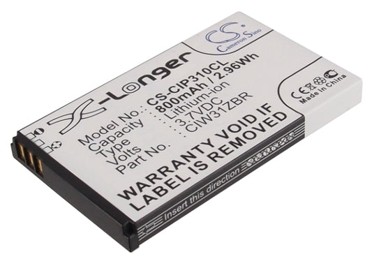 3.7 800mAh Li-Ion REPLACEMENT BATTERY FOR CISCO CIW31ZBR
