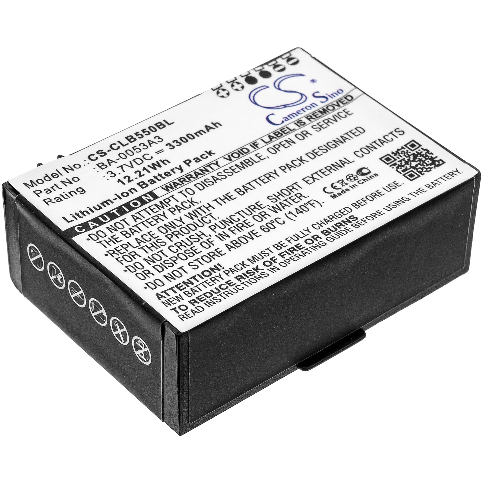 3.7V 3300mAh/12.21Wh Li-ion Barcode/Scanner Battery for CipherLAB