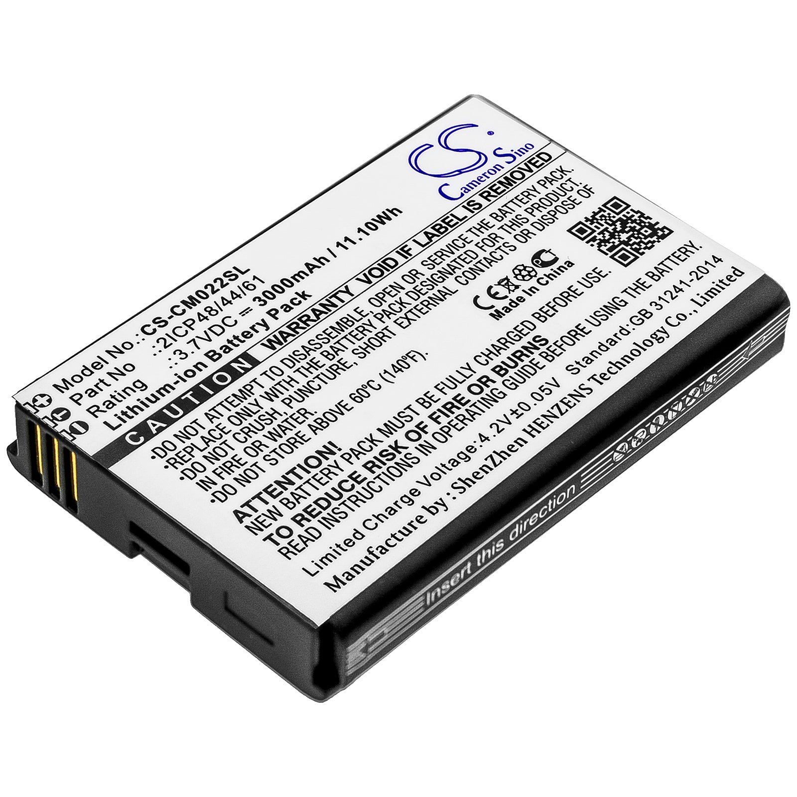 CS-CM022SL Replacement Battery – Li-ion 3.7 3000mAh / 11.10Wh