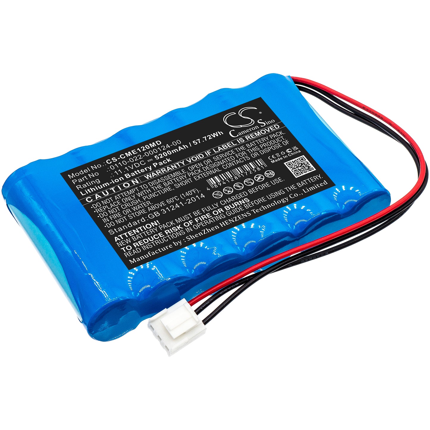 CS-CME120MD Replacement Battery – Compatible with CM-1200A ECG
