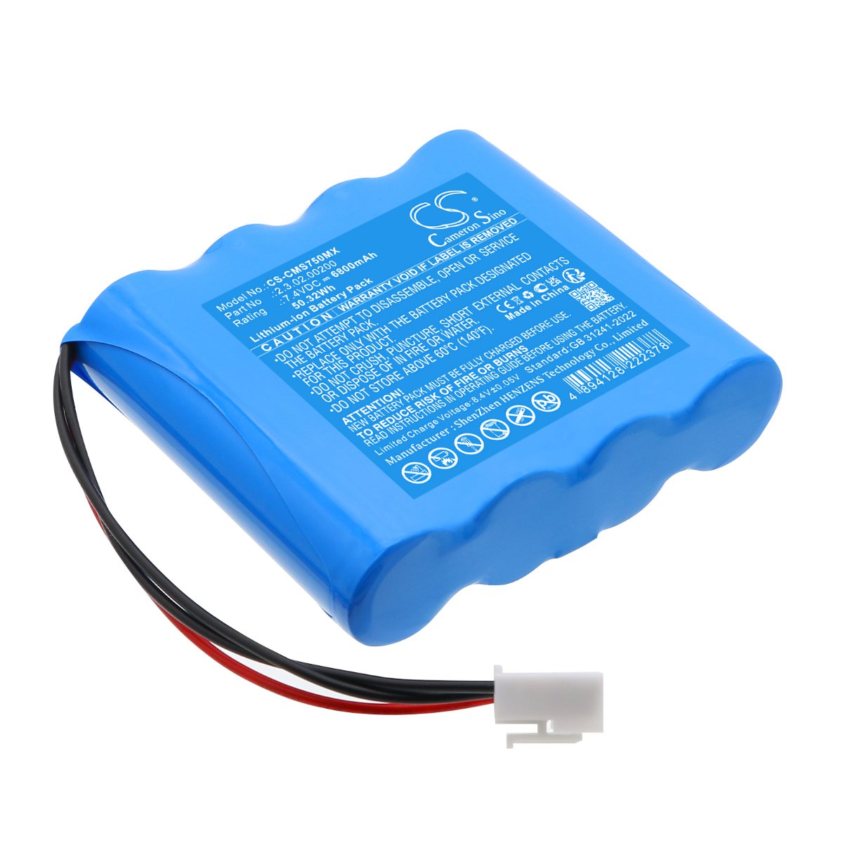 Cameron Sino 7.4V 6800mAh Li-ion Battery for CONTEC HMS7500