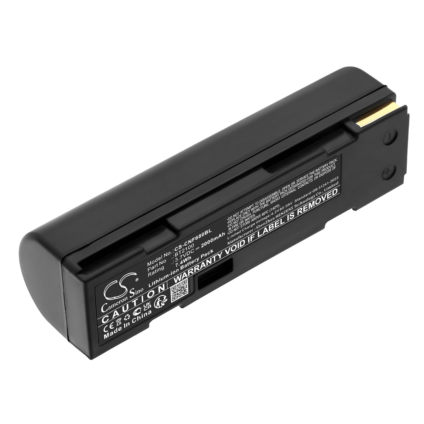 3.7V 2600mAh/9.62Wh Li-ion Barcode/Scanner Battery for CINO