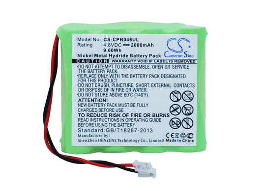 4.8V 2000mAh/9.60Wh Ni-MH Cordless Phone Battery for Universel