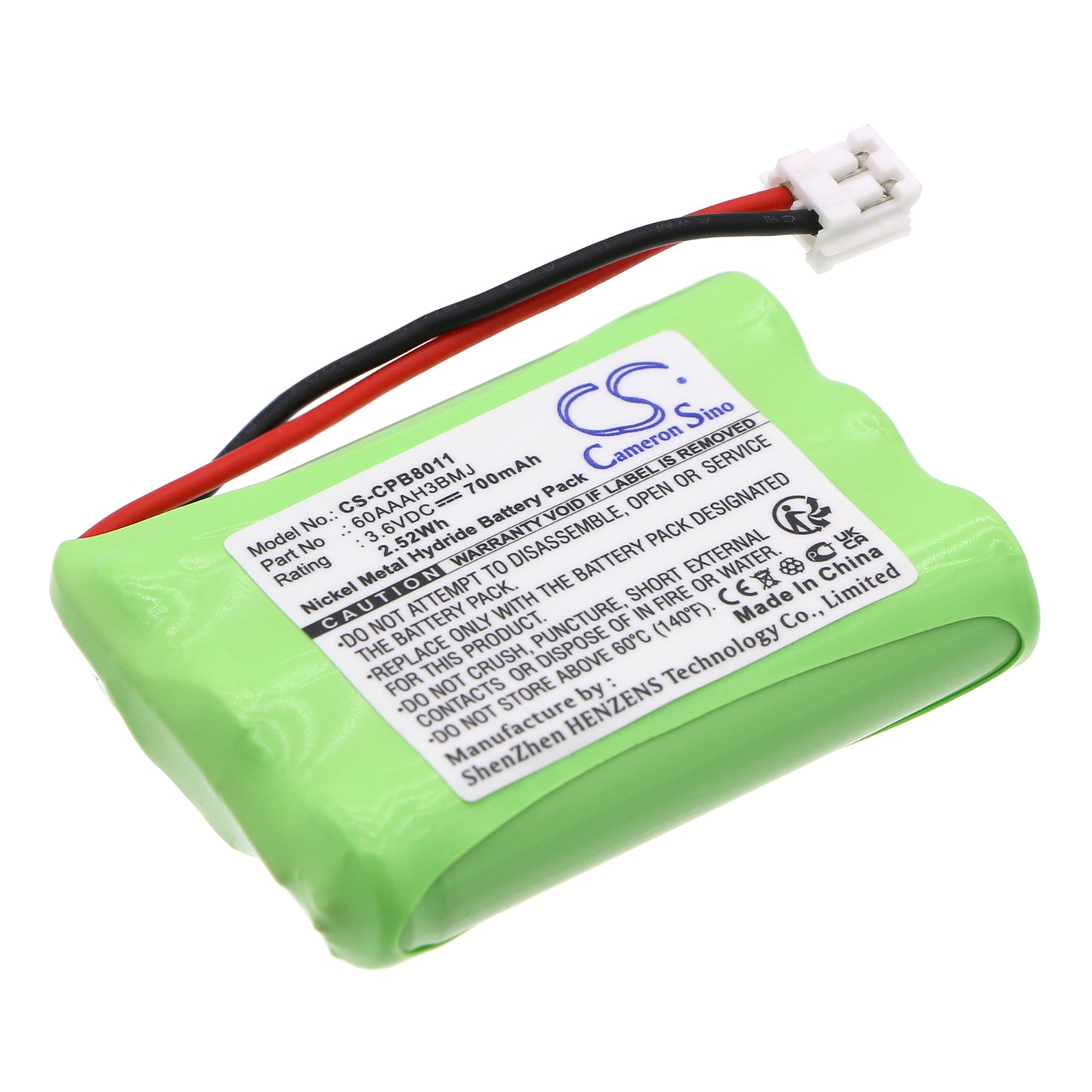 3.6V 700mAh/2.52Wh Ni-MH Cordless Phone Battery for Radio Shack