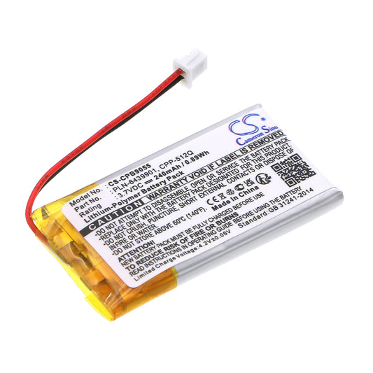 3.7V 240mAh/0.89Wh Li-Polymer Wireless Headset Battery for Plantronics