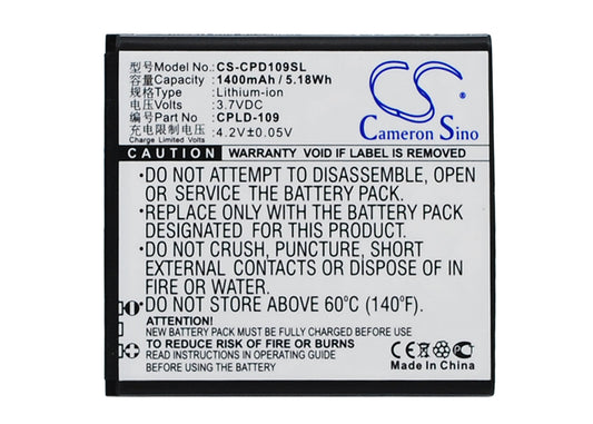 3.7V 1400mAh/5.18Wh Li-ion Mobile/SmartPhone Battery for Coolpad