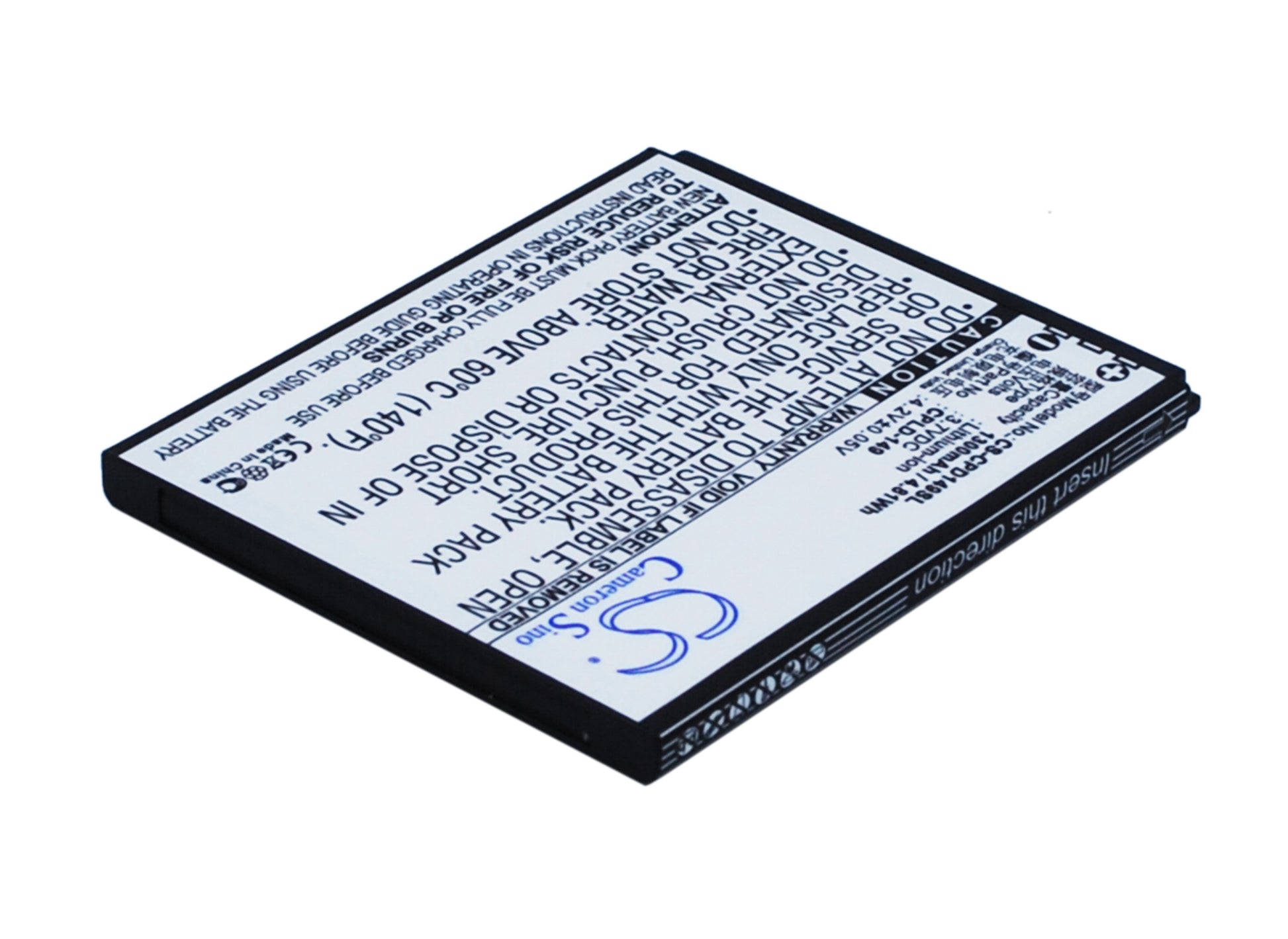 3.7V 1300mAh/4.81Wh Li-ion Mobile/SmartPhone Battery for Coolpad