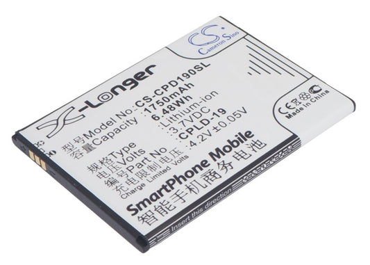 3.7V 1750mAh/6.48Wh Li-ion Mobile/SmartPhone Battery for Coolpad