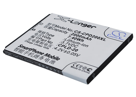 3.7V 2000mAh/7.40Wh Li-ion Mobile/SmartPhone Battery for Coolpad