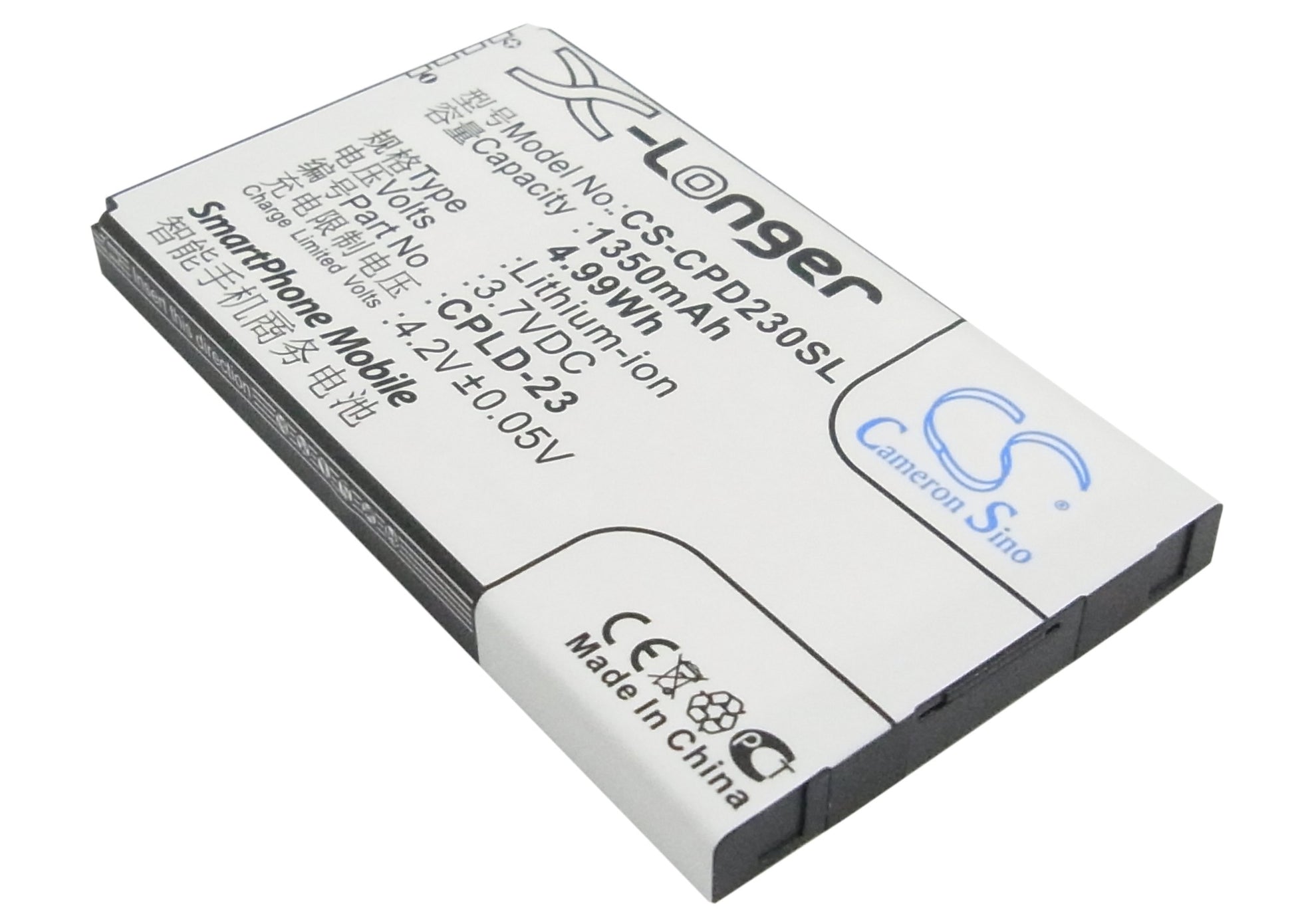 3.7V 1350mAh/4.99Wh Li-ion Mobile/SmartPhone Battery for Coolpad