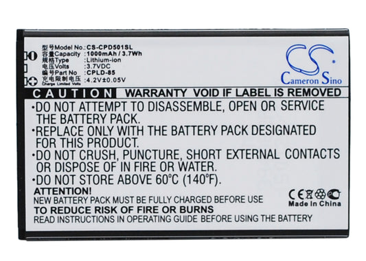 3.7V 1000mAh/3.70Wh Li-ion Mobile/SmartPhone Battery for Coolpad