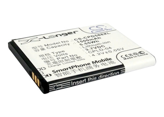 3.7V 1500mAh/5.55Wh Li-ion Mobile/SmartPhone Battery for Coolpad