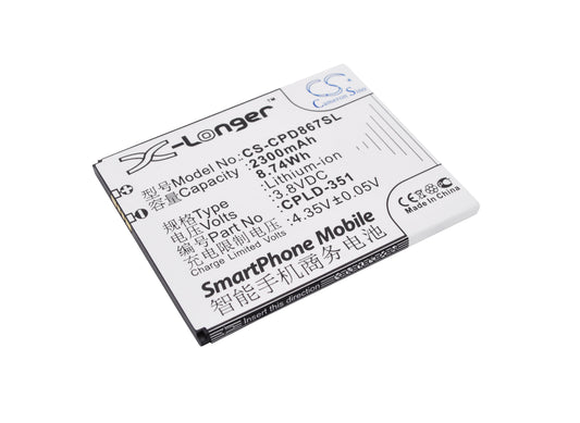 3.8V 2300mAh/8.74Wh Li-ion Mobile/SmartPhone Battery for Coolpad
