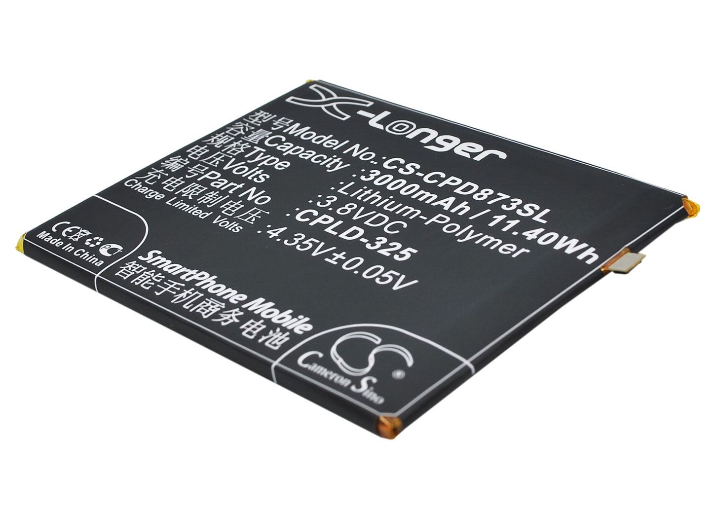 3.8V 3000mAh/11.40Wh Li-Polymer Mobile/SmartPhone Battery for Coolpad
