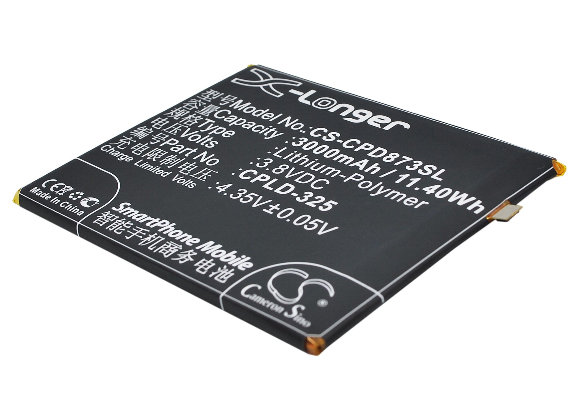 3.8V 3000mAh/11.40Wh Li-Polymer Mobile/SmartPhone Battery for Coolpad