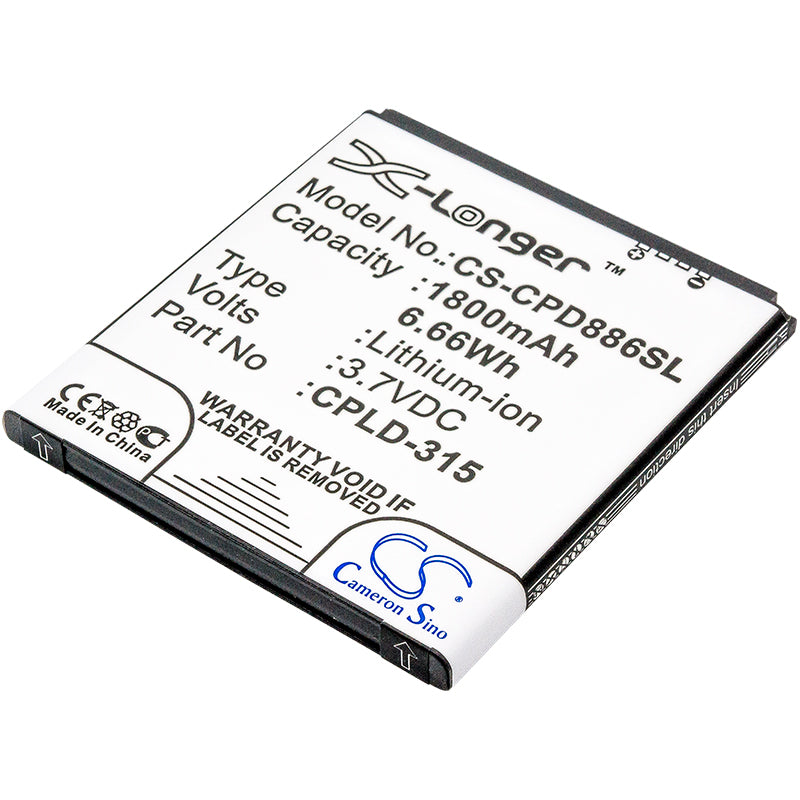 3.7V 1800mAh/6.66Wh Li-ion Mobile/SmartPhone Battery for Vodafone
