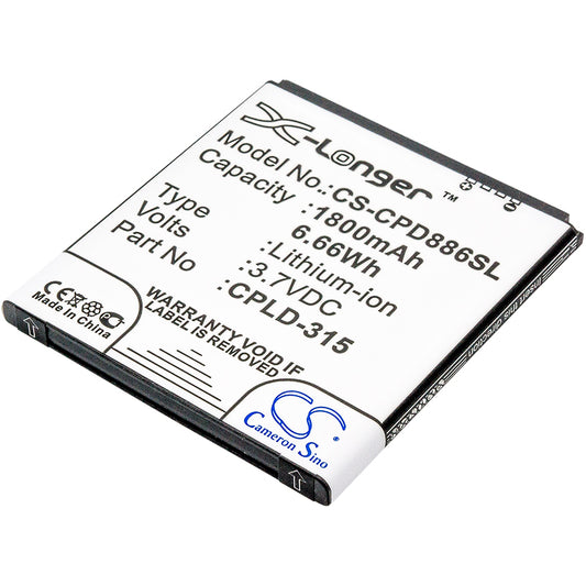 3.7V 1800mAh/6.66Wh Li-ion Mobile/SmartPhone Battery for Vodafone