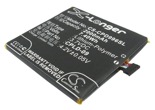 3.7VV 2000mAh/7.40Wh Li-Polymer Mobile/SmartPhone Battery for Coolpad