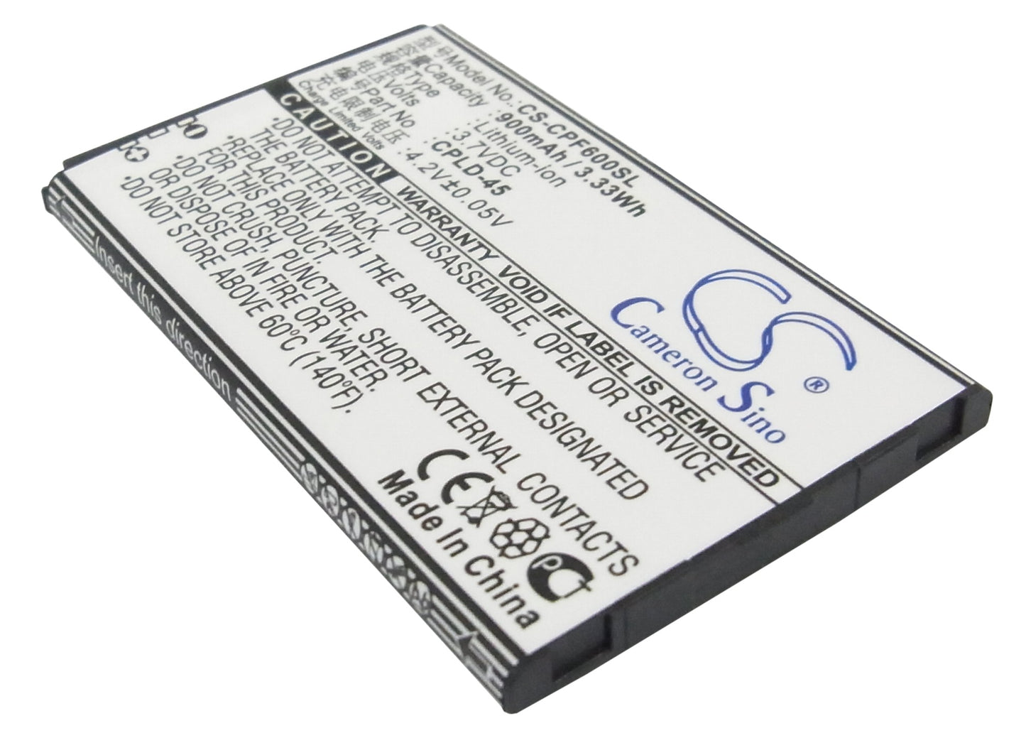 3.7V 900mAh/3.33Wh Li-ion Mobile/SmartPhone Battery for Coolpad
