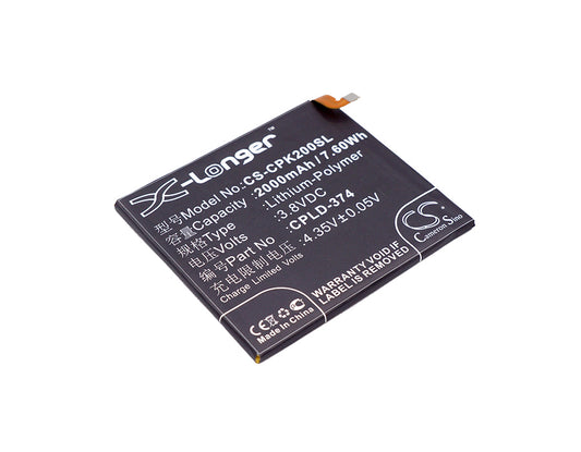 3.8V 2000mAh/7.60Wh Li-Polymer Mobile/SmartPhone Battery for Coolpad