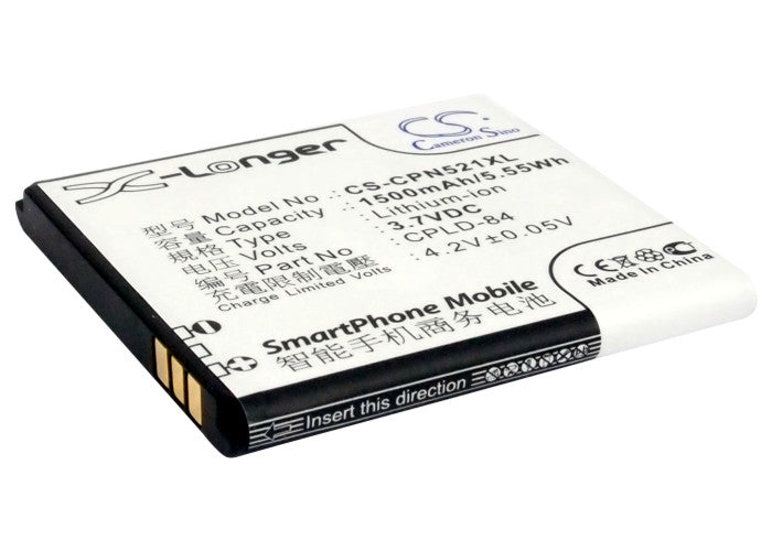 3.7V 1500mAh/5.55Wh Li-ion Mobile/SmartPhone Battery for Coolpad