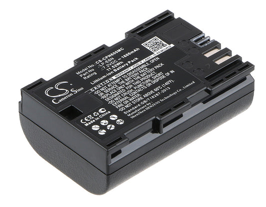 7.2V 1600mAh/11.52Wh Li-ion Camera Battery for Canon
