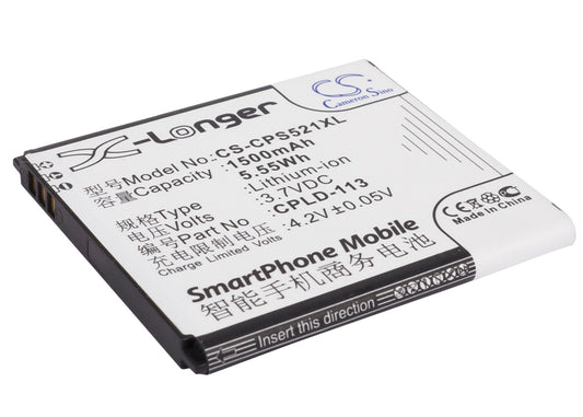 3.7V 1500mAh/5.55Wh Li-ion Mobile/SmartPhone Battery for Coolpad