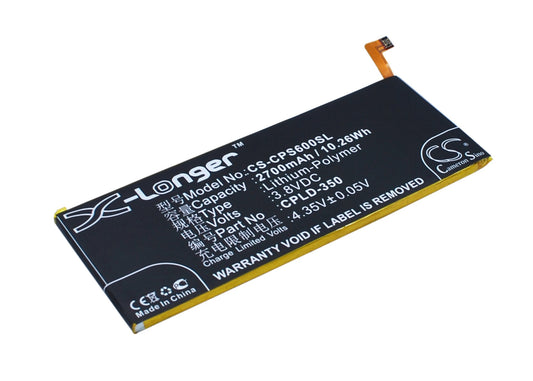 3.8V 2700mAh/10.26Wh Li-Polymer Mobile/SmartPhone Battery for Coolpad