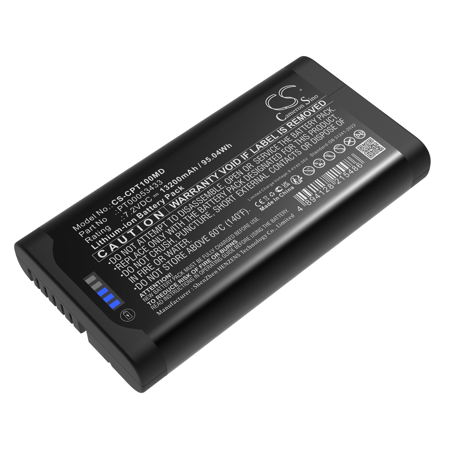CS-CPT100MD Replacement Battery – Compatible with Nellcor PM1000N Pulse Oximeter
