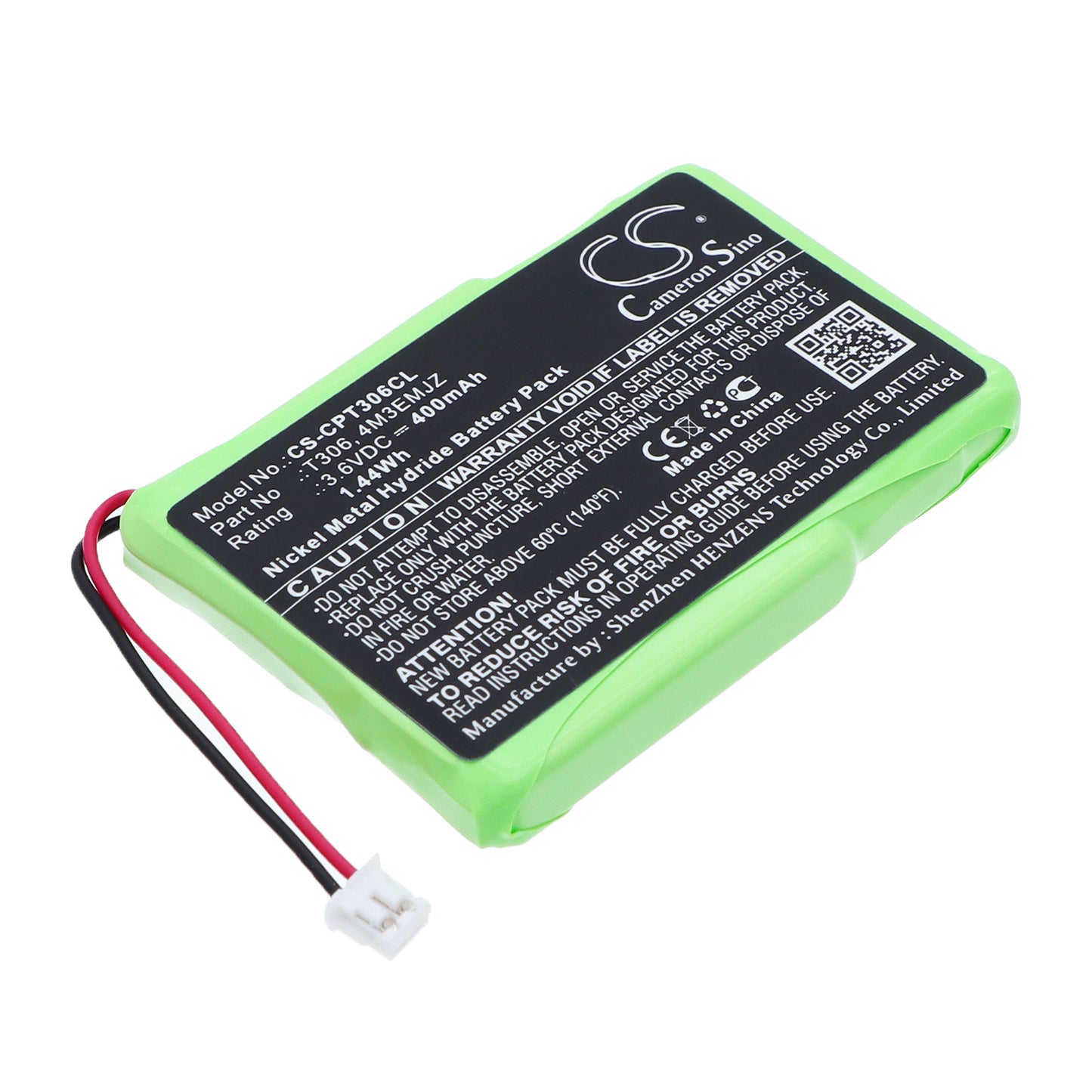 3.6V 400mAh/1.44Wh Ni-MH Cordless Phone Battery for Sagem
