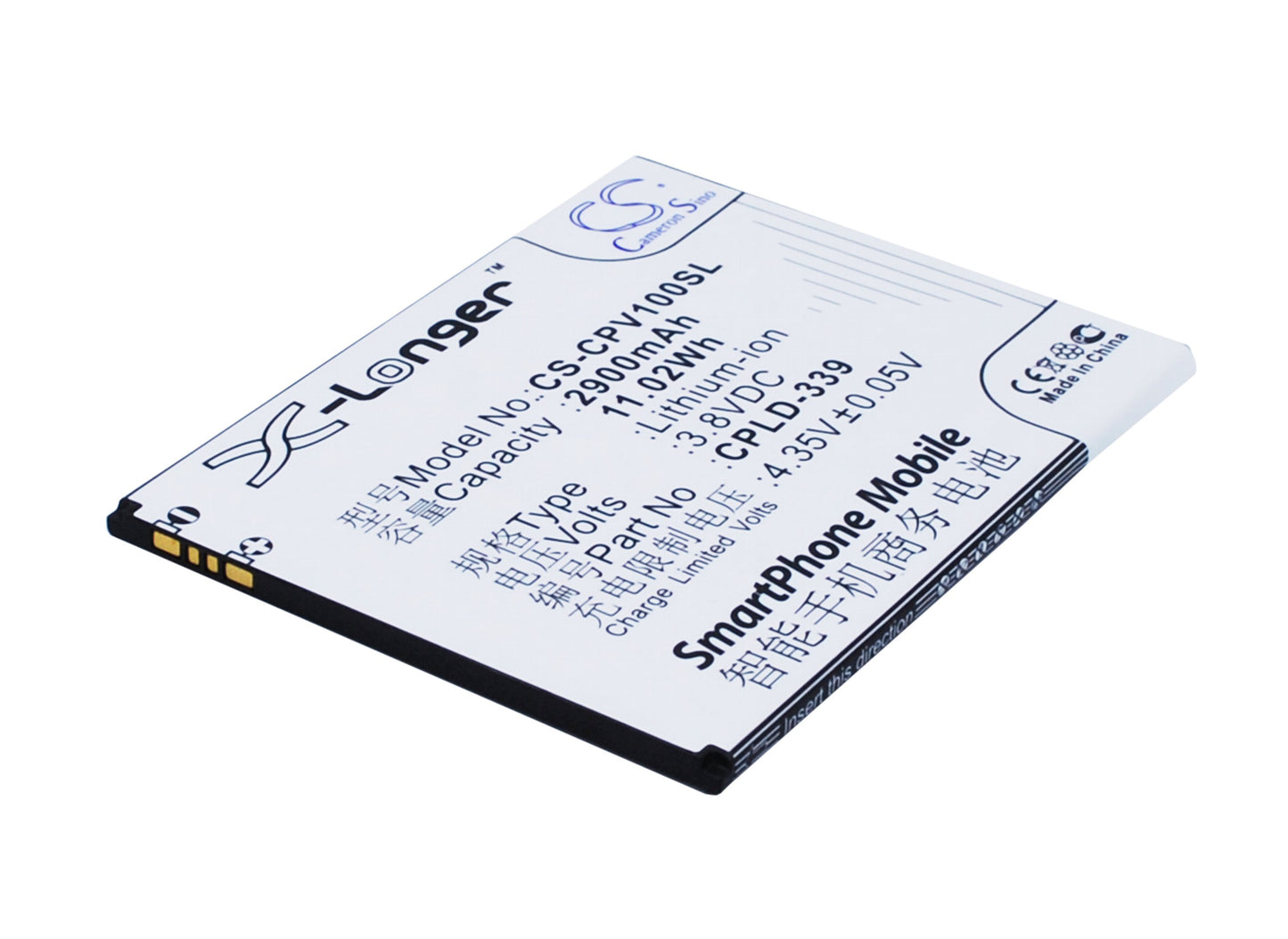 3.8V 2900mAh/11.02Wh Li-ion Mobile/SmartPhone Battery for Coolpad