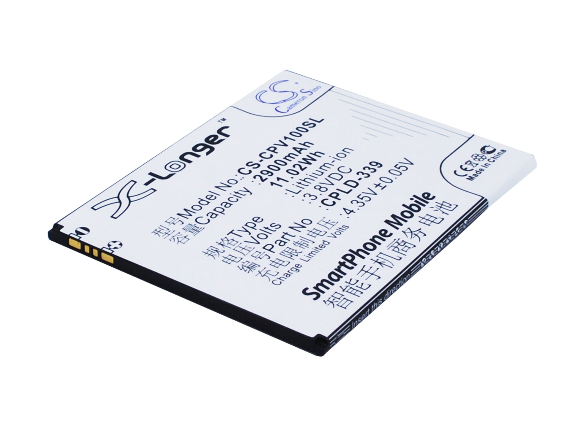 3.8V 2900mAh/11.02Wh Li-ion Mobile/SmartPhone Battery for Coolpad