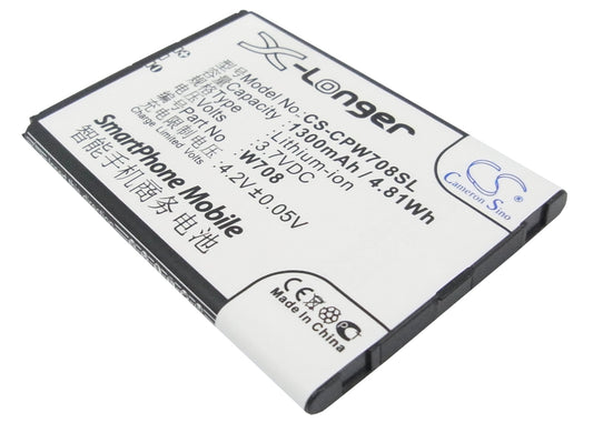 3.7V 1300mAh/4.81Wh Li-ion Mobile/SmartPhone Battery for Coolpad