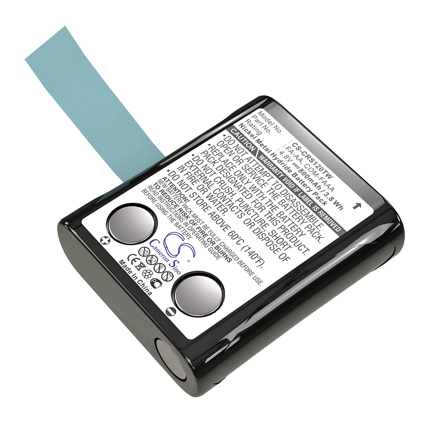 4.8V 800mAh Ni-MH Two-Way Radio Battery for Cobra