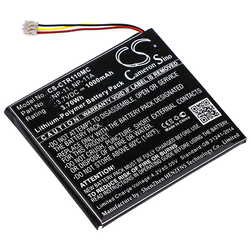 3.7V 1000mAh/3.70Wh Li-Polymer Camera Battery for Casio