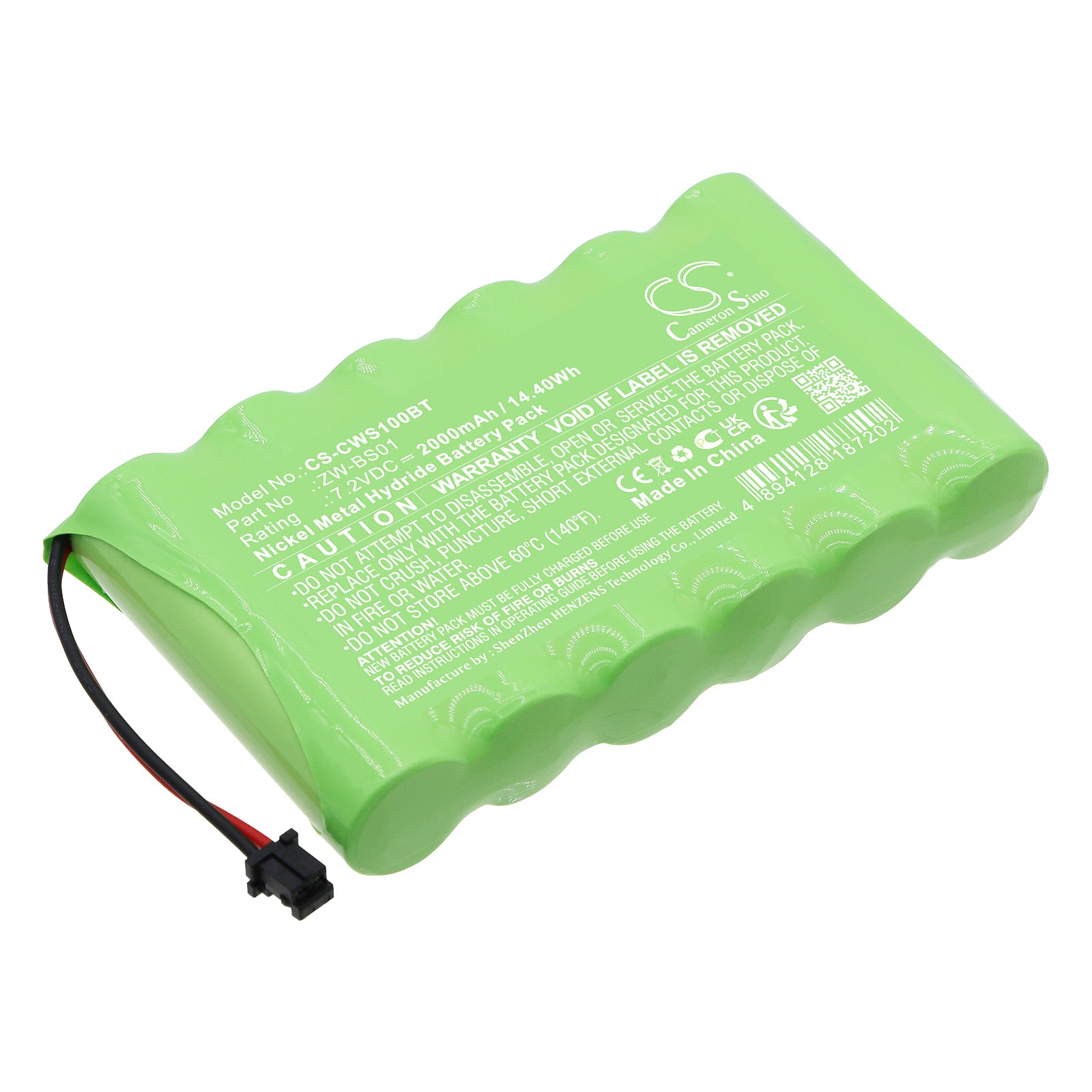 CS-CWS100BT Replacement Battery – Compatible with ZeroWire Control Panel, ZW-6404-NL