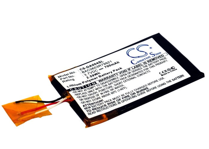 3.7V 700mAh Li-Polymer MP3/MP4/PMP Battery for Creative