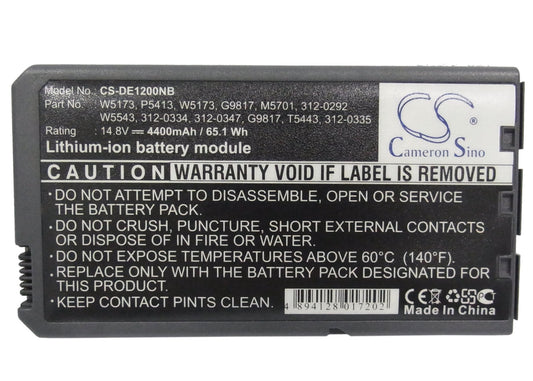 14.8V 4400mAh Li-ion Notebook/Laptop Battery for DELL