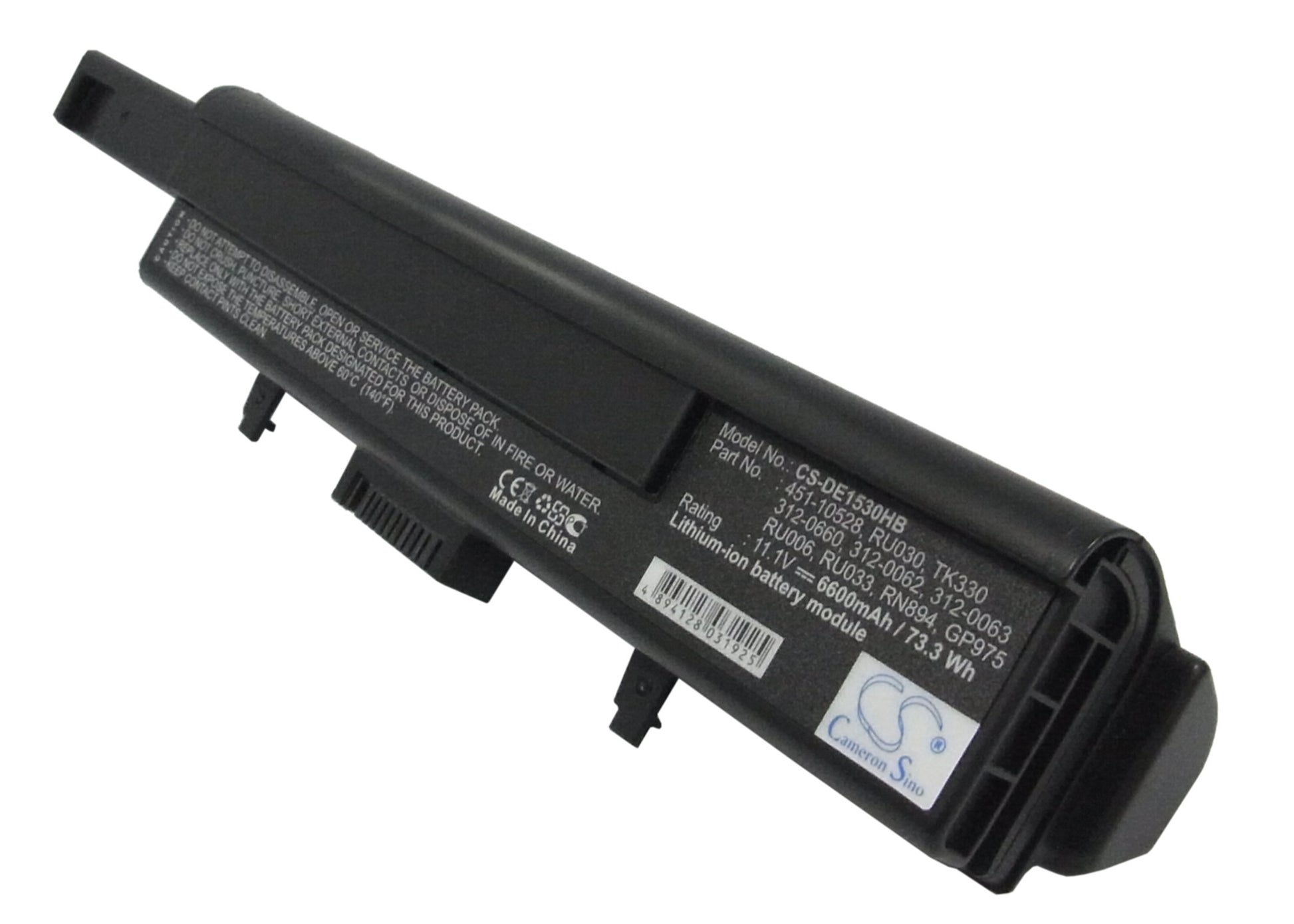 11.1V 6600mAh/73.26Wh Li-ion Notebook/Laptop Battery for DELL