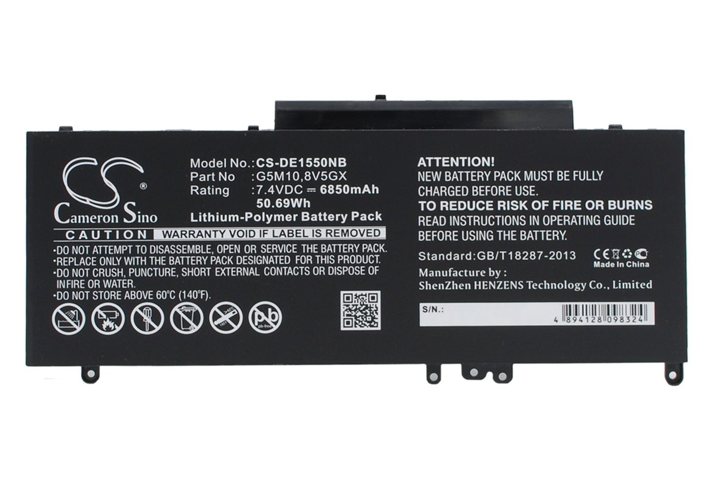 CS-DE1550NB Replacement Battery – Compatible with Latitude 14 5000, Latitude 14-E5470, Latitude 15 5000, Latitude 3150, Latitude 3160, Latitude 5450, Latitude E3550, Latitude E5250, Latitude E5270, Latitude E5450, Latitude E5450 15.6", Latitude E5470, Latitude E5550, Latitude E5550 15.6", Latitude E5570