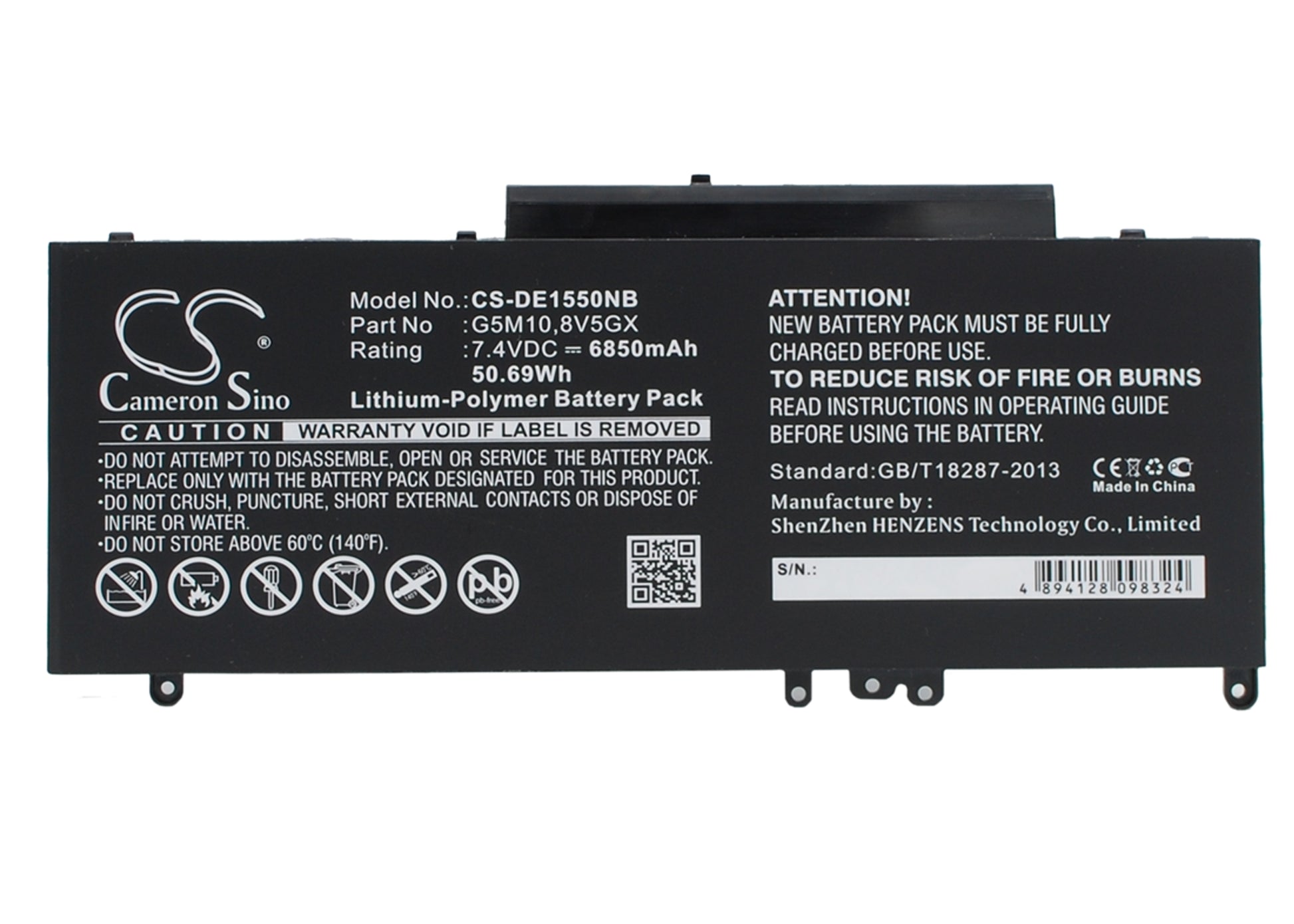 CS-DE1550NB Replacement Battery – Compatible with Latitude 14 5000, Latitude 14-E5470, Latitude 15 5000, Latitude 3150, Latitude 3160, Latitude 5450, Latitude E3550, Latitude E5250, Latitude E5270, Latitude E5450, Latitude E5450 15.6", Latitude E5470, Latitude E5550, Latitude E5550 15.6", Latitude E5570