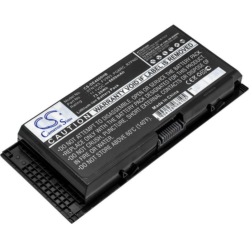 11.1V 6600mAh/73.26Wh Li-ion Notebook/Laptop Battery for DELL